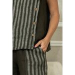 Calça Amalia Linho CJ MILITAR ESCURO