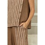 Calça Amalia Linho CJ MARROM