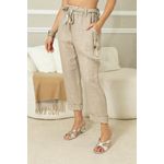 CALÇA IARA CJ BEGE ESCURO