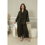 Camisa Milka Linho CJ MILITAR ESCURO