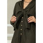 Camisa Milka Linho CJ MILITAR ESCURO