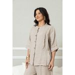 Camisa Bia CJ Linho BEGE ESCURO