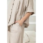 Camisa Bia CJ Linho BEGE ESCURO