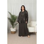 VESTIDO ANA COM CASAQUETO ANA MARROM