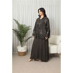 VESTIDO ANA COM CASAQUETO ANA MARROM