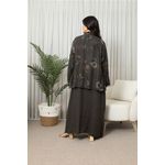 VESTIDO ANA COM CASAQUETO ANA MARROM