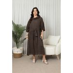 VESTIDO MIRELA MARROM