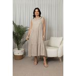 VESTIDO SAMELA BEGE ESCURO