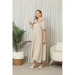 VESTIDO MERCY BEGE ESCURO