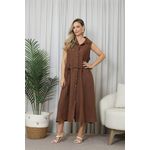 VESTIDO LAZARA MARROM