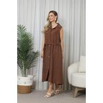 VESTIDO LAZARA MARROM