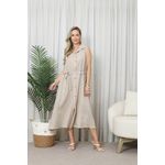 VESTIDO LAZARA BEGE ESCURO