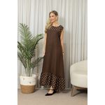 VESTIDO TAMIRES MARROM