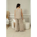 Regata Amalia Linho CJ BEGE ESCURO