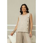 Regata Amalia Linho CJ BEGE ESCURO