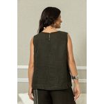 Regata Amalia Linho CJ MILITAR ESCURO