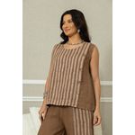 Regata Amalia Linho CJ MARROM