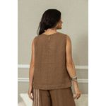 Regata Amalia Linho CJ MARROM