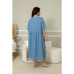 Vestido Charme Linho JEANS