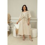 Vestido Charme Linho BEGE