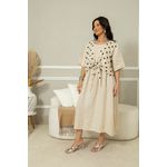 Vestido Charme Linho BEGE