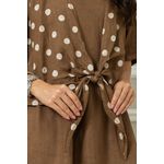 Vestido Charme Linho MARROM