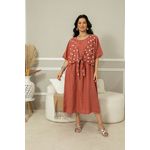 Vestido Charme Linho GOIABA