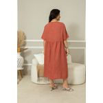 Vestido Charme Linho GOIABA