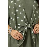 Vestido Charme Linho MILITAR