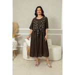 Vestido Charme Linho CHOCOLATE