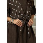 Vestido Charme Linho CHOCOLATE