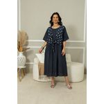 Vestido Charme Linho MARINHO