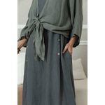 Vestido Leticia Linho CHUMBO