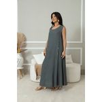 Vestido Leticia Linho CHUMBO