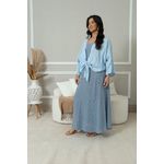 Vestido Leticia Linho AZUL BEBE