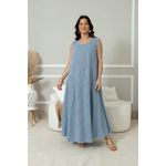 Vestido Leticia Linho AZUL BEBE