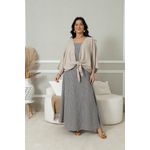 Vestido Leticia Linho BEGE ESCURO