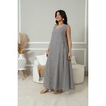 Vestido Leticia Linho BEGE ESCURO