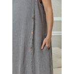 Vestido Leticia Linho BEGE ESCURO