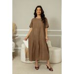 VESTIDO MABEL MARROM