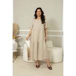 VESTIDO MABEL BEGE ESCURO