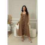 Vestido Ruth Linho MARROM