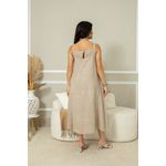 Vestido Ruth Linho BEGE ESCURO