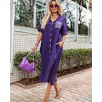 Chemise DIVA Linho Italiano Violeta