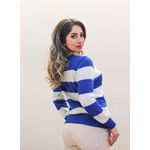 Cashmere Italiano Ruby Azul Bic e Branco