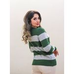 Cashmere Italiano Ruby Cinza e Verde Bandeira