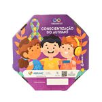 Caixas De Pizza Oitavada Fotográfica Tam. 35 - Orgulho Autista - Pct 50 Und 