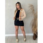 JAQUETA DE PELO CURTA PEDRA DA LUA - BEGE