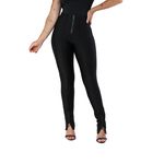 CALCA POWER SKINNY ZIPER COS E BARRA - PRETO