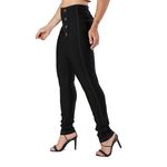 CALÇA SKINNY PESPONTO E BOTÕES - PRETO